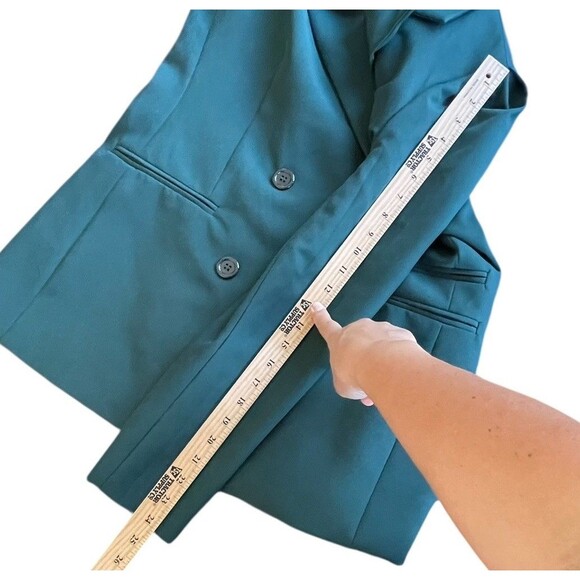 WALTER BAKER Ariel‎ Double Breasted  Blazer Jacket Size M Pine Oversized - Picture 12 of 13